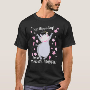 T-shirt Hip Hippo Ray Hippo Preschool Graduate mignonne Gr