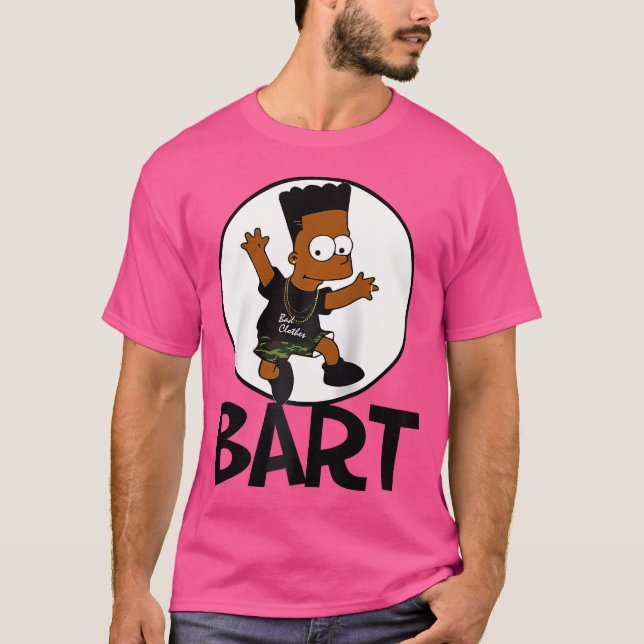 T-shirt Hip hop Bart Baseball Tee (Devant)