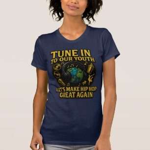 T-shirt Hip hop bleu