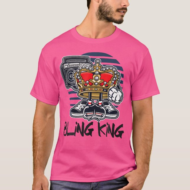 T-shirt Hip hop Bling King (Devant)