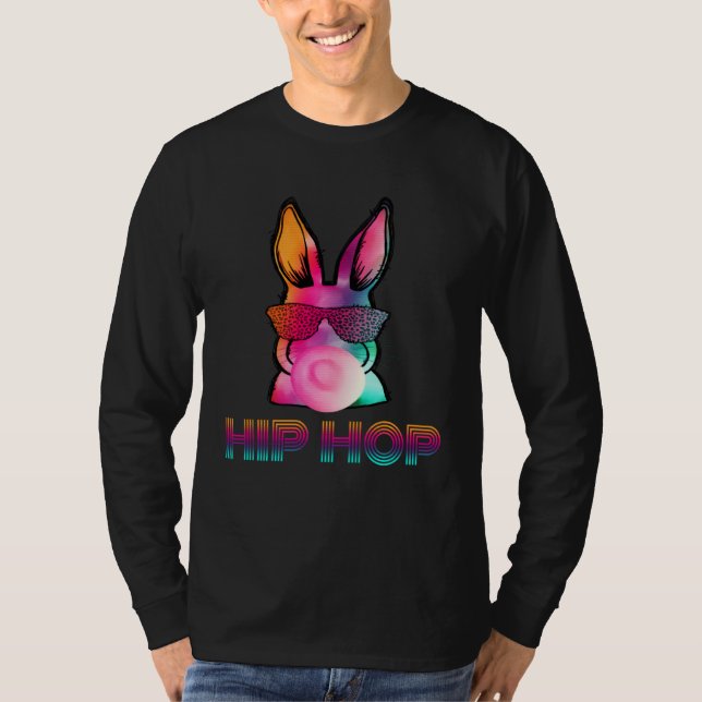 T-shirt Hip Hop Bunny With Sunglasses Cute Easter  Rabbit  (Devant)