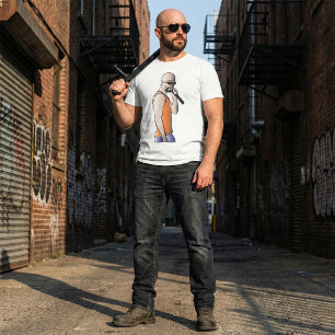 T-shirt Hip hop cool Bald Guy Singer avec microphone