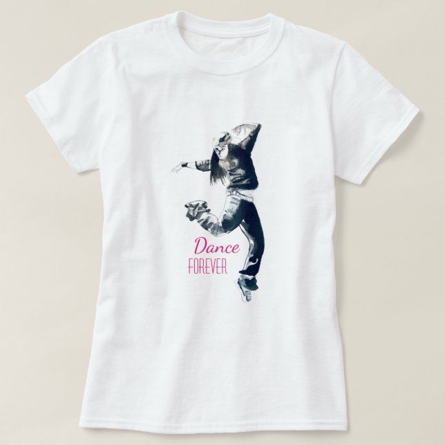 T-shirt hip hop cool danseuse (Design devant)