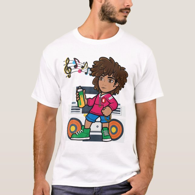 T-shirt Hip hop Dancing Break Dance Spring Summer Street P (Devant)