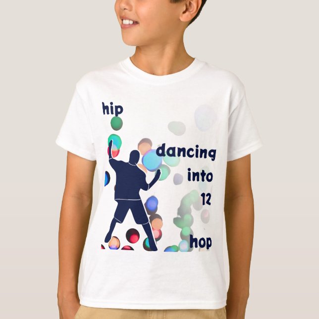 T-shirt Hip hop Dansant En 12e Anniversaire (Devant)