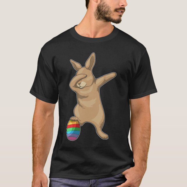T-shirt Hip hop de l'oeuf de Pâques lapin (Devant)