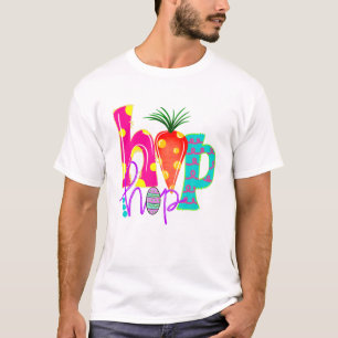 T-shirt Hip hop Easter Bunny Carrot Oeufs Graphique