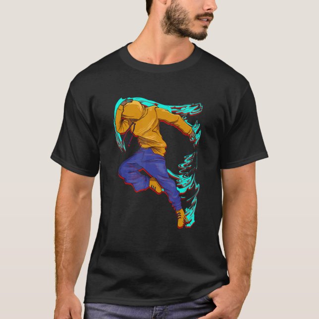 T-shirt Hip Hop Freestyle Breakdance École Ancienne (Devant)