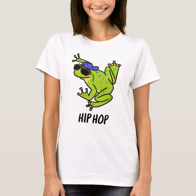 T-shirt Hip hop Funny Hopping Frog Pun (Devant)