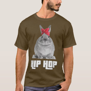 T-shirt Hip hop Gangsta Bunny Rabbit Pâques T avec Red Ba