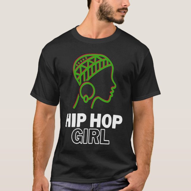 T-shirt Hip Hop Girl  Girls Can Rap And Spit Too (Devant)