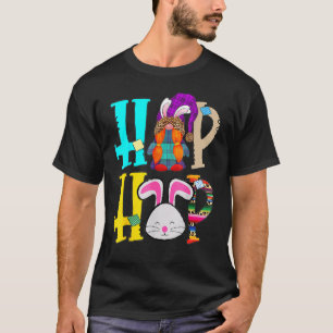 T-shirt Hip hop Gnome Joyeux Jour de Pâques Mignonne Lapin