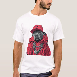 T-shirt Hip hop Graphic Chien - Streetwear Tee