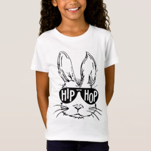 T-Shirt Hip hop Joyeux Visage De Lapin De Pâques Avec Sung