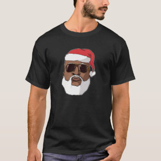 T-shirt Hip hop noir Santa Claus nouveauté Africain Améric