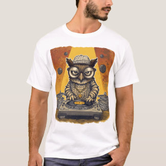 T-shirt Hip-Hop Owl DJ : Une Vibe Super