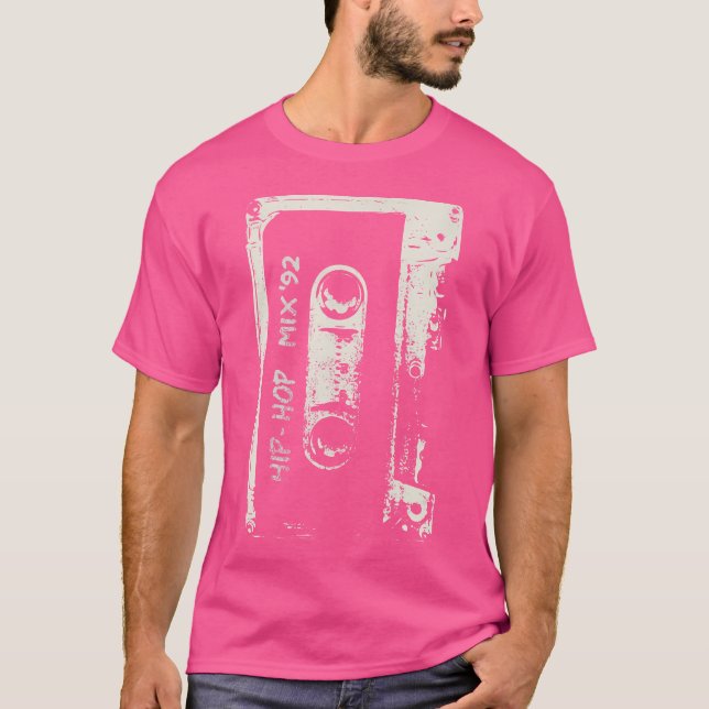 T-shirt Hip hop Rap Mixtape Cassette Dj 90S (Devant)