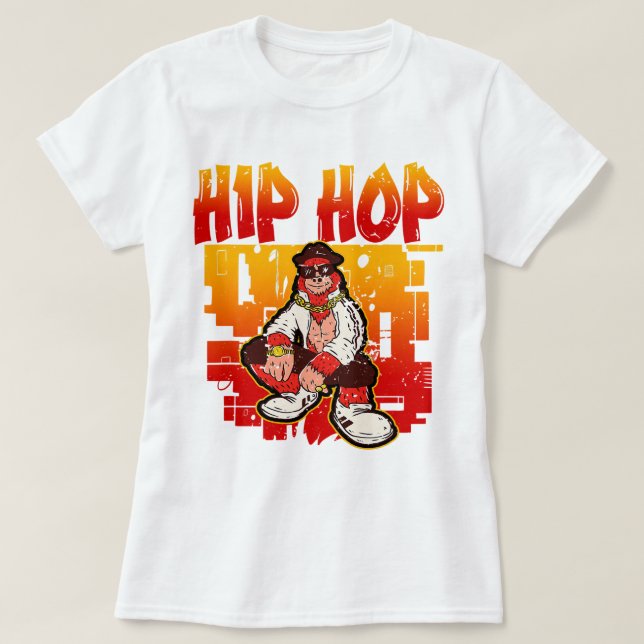 T-shirt Hip hop Retro Graffiti rap rap musique (Design devant)