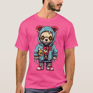 T-shirt Hip hop Teddy Bear Zombie Teddy Bear Streetwear Ho