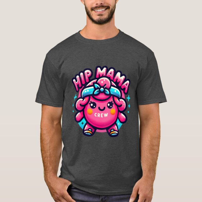 T-shirt Hip Mama Crew pour mère garçon (Devant)