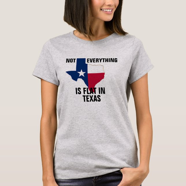T-shirt Hip Not Flat Au Texas, Les Courbes Des Femmes Humo (Devant)