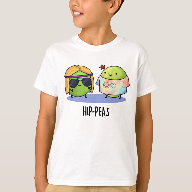 T-shirt Hip-Peas drôle Hippie Peas Pun (Devant)