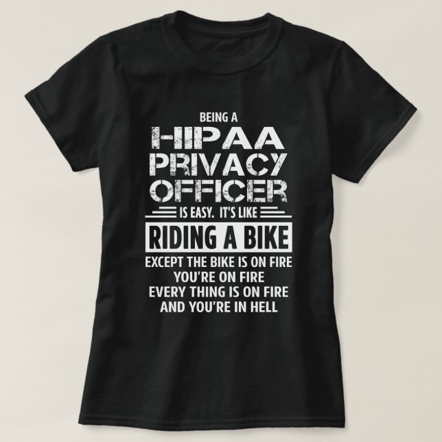 T-shirt HIPAA Responsable de la protection de la vie privé (Design devant)