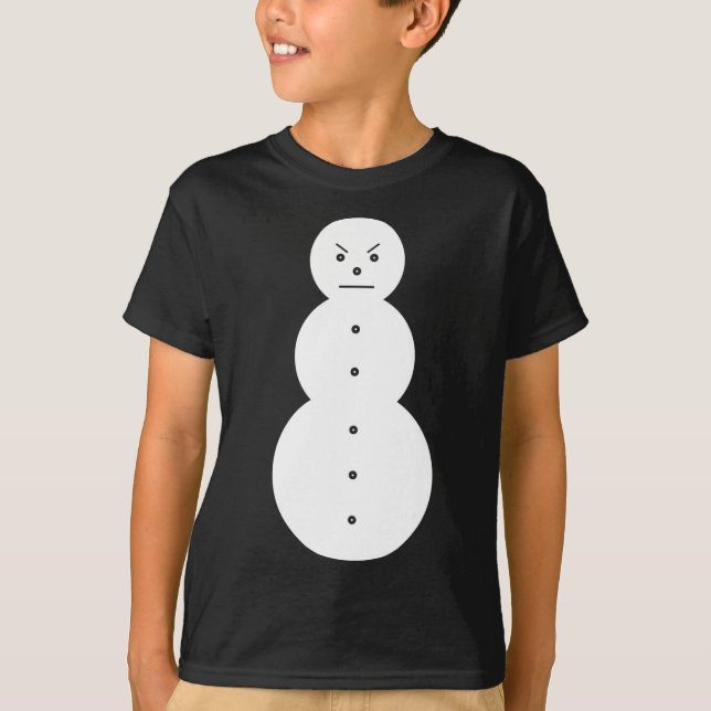 T-shirt Hiphop Angry Snowman Noël (Devant)
