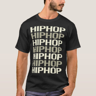 T-shirt Hiphop Hip hop de texte blanc