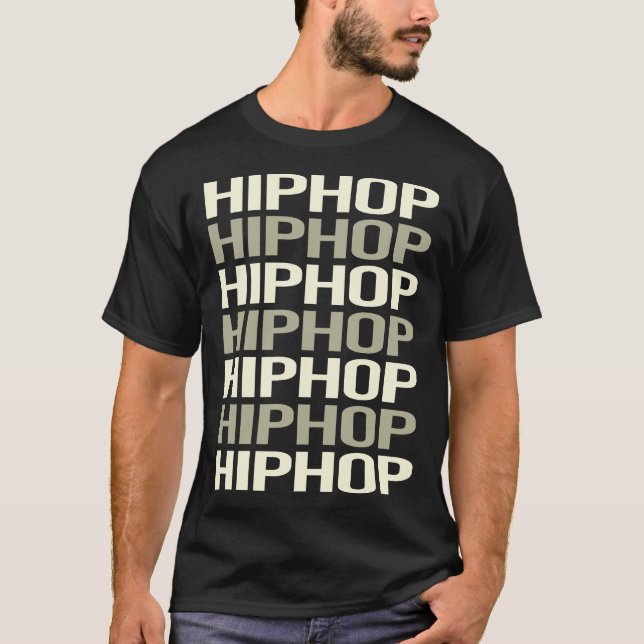 T-shirt Hiphop Hip hop de texte blanc (Devant)