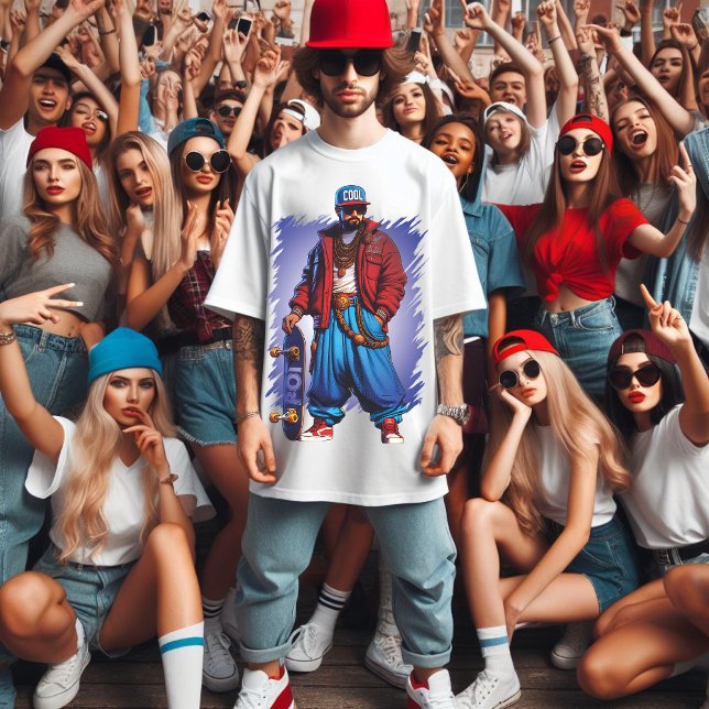 T-shirt Hiphoper Guy avec skateboard (HipHopper)