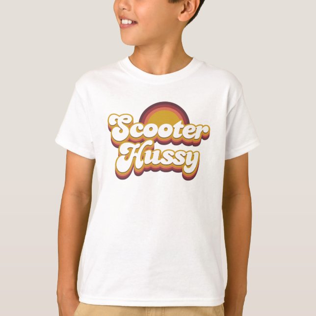 T-shirt Hippie 1970 Contre-culture Scooter Hussy (Devant)