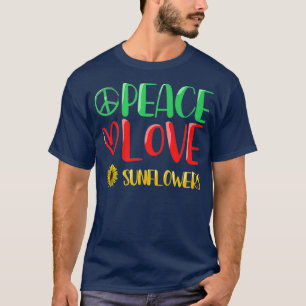 T-shirt Hippie Artiste Paix Amour Fleurs de soleil Esthéti
