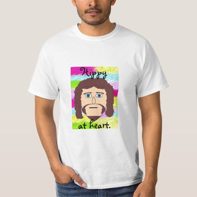 T-shirt Hippie, au coeur (Devant)