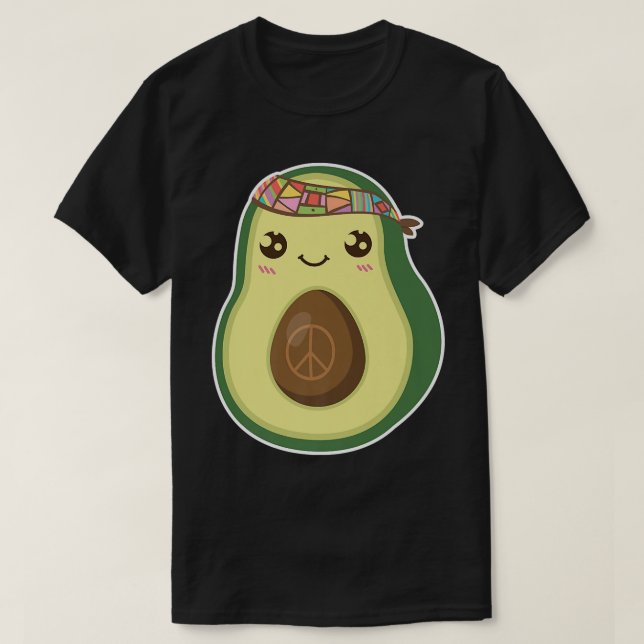T-shirt Hippie Avocado drôle Vintage (Design devant)