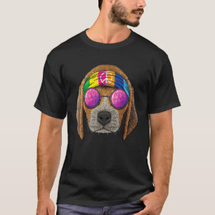 T-shirt Hippie Beagle Love Paix Signal les années 70 Hippi