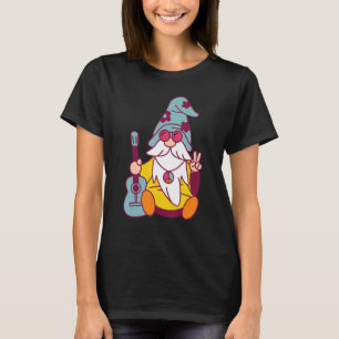 T-shirt Hippie Bohémiens Gnome Avec Guitare Et Âme Hippy