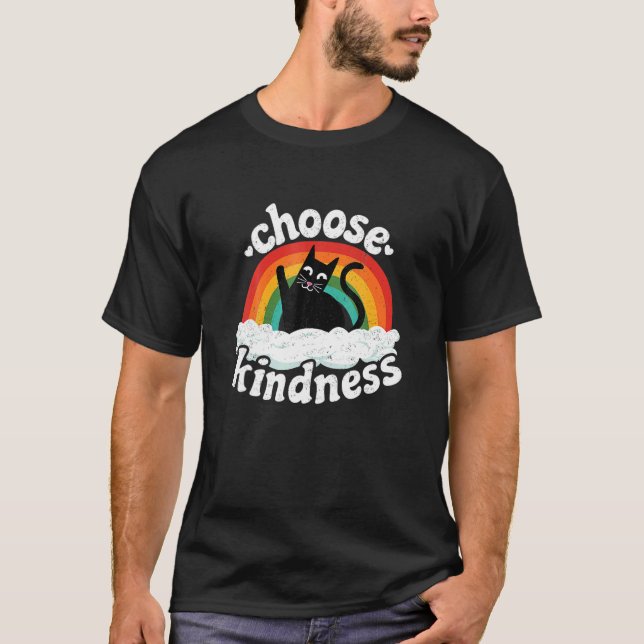 T-shirt Hippie Cat Choose (Devant)