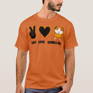 T-shirt Hippie Cavy Lover Guinée Cochon Propriétaire Paix,