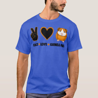 T-shirt Hippie Cavy Lover Guinée Cochon Propriétaire Paix,