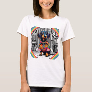 T-shirt Hippie Dachshund