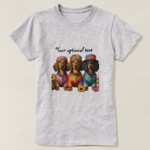 T-shirt Hippie Dachshunds