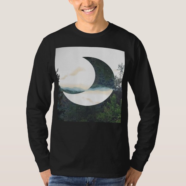 T-shirt Hippie de lune de montagne (Devant)
