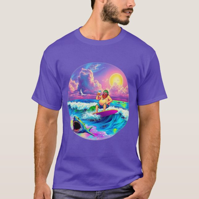 T-SHIRT HIPPIE DE SURF DE BIÈRE (Devant)