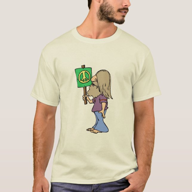 T-shirt hippie des années 1960 - paix (Devant)