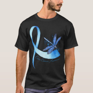 T-shirt Hippie Dragonfly Ribbon Colon Sensibilisation au c