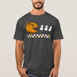 T-shirt Hippie Drôle Halloween Citrouille Manger Fantôme H
