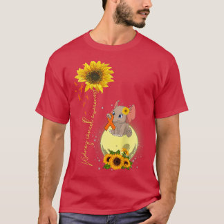 T-shirt hippie éléphant tournesol sensibilisation au cance