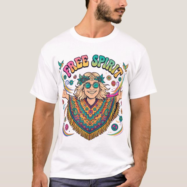 T-shirt Hippie Esprit Libre (Devant)