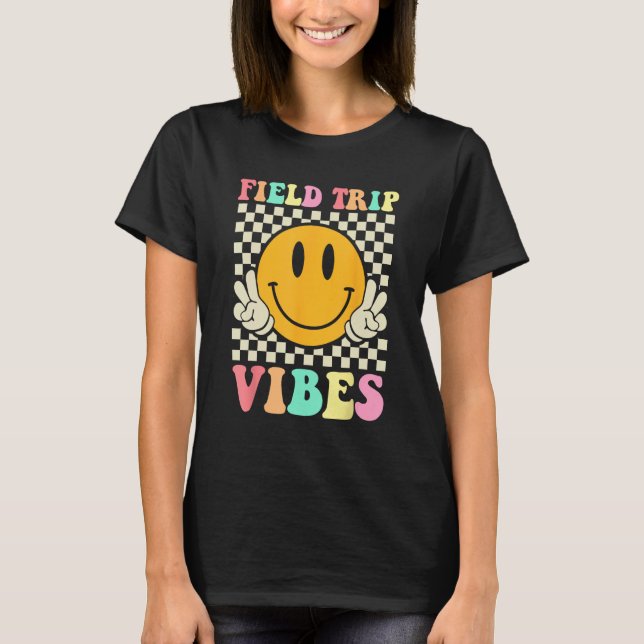 T-shirt Hippie Field Trip Vibes For Teacher Kids Field Day (Devant)